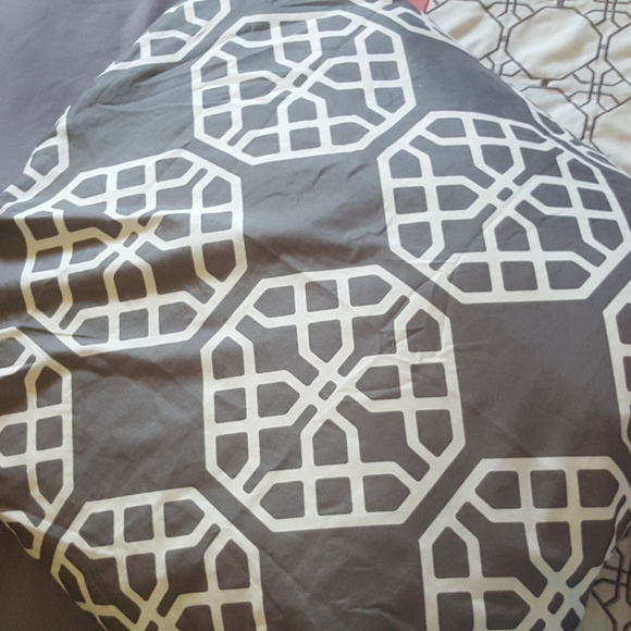 Elegant Gray and Pink Comforter Set - Picture 6 of 11